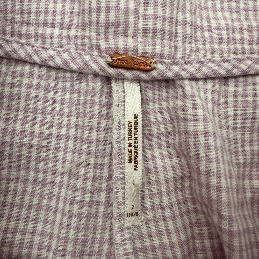 free people big dreams lavender gingham skort - Picture 7 of 7